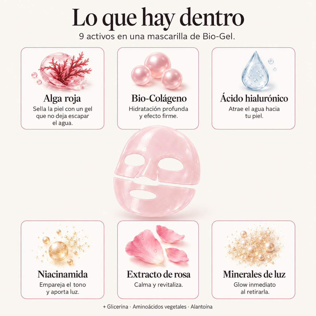RosaGlow - Bio-Colágeno Mask